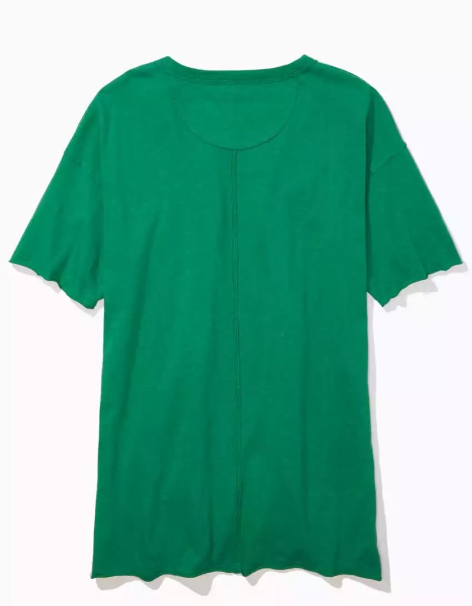 T Shirts American Eagle AE Oversized Tee Vert Clair Femme | RGF-09764788